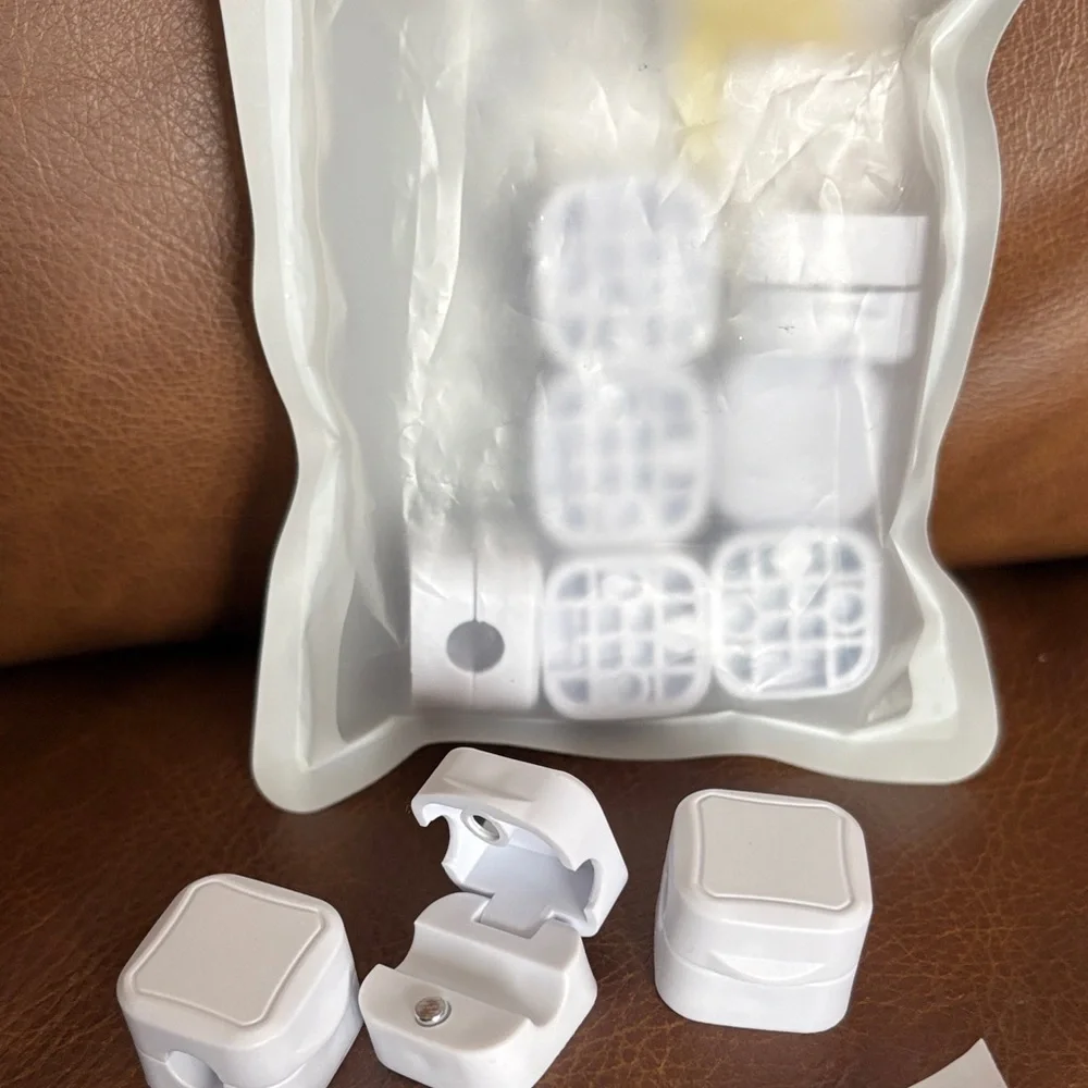 Universal White Cable Protector Clips for Lightning, USB-C, and Micro USB
